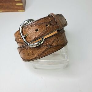 Nocona Belt Co. Wehmeier's New Orleans Genuine Ostrich Leather Vintage Belt